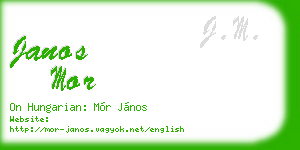 janos mor business card